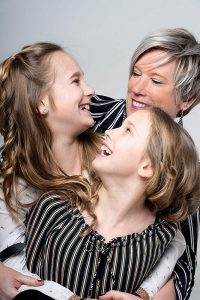 familieportret met de dochters